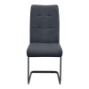 Καρέκλα τραπεζαρίας Laura Megapap ανθρακί ύφασμα - μεταλλική μαύρη βάση 42x58x98εκ.