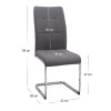 Καρέκλα τραπεζαρίας Laura Megapap γκρι ύφασμα - μεταλλική βάση χρωμίου 42x58x98εκ.