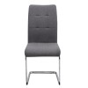 Καρέκλα τραπεζαρίας Laura Megapap γκρι ύφασμα - μεταλλική βάση χρωμίου 42x58x98εκ.