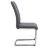 Καρέκλα τραπεζαρίας Laura Megapap γκρι ύφασμα - μεταλλική βάση χρωμίου 42x58x98εκ.
