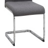 Καρέκλα τραπεζαρίας Laura Megapap γκρι ύφασμα - μεταλλική βάση χρωμίου 42x58x98εκ.