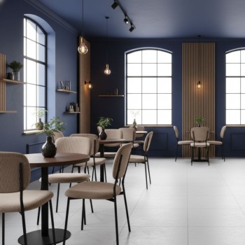 Καρέκλα τραπεζαρίας Kevin Megapap μόκα ύφασμα - μεταλλικό μαύρο πόδι 48x51x87εκ.