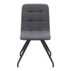 Καρέκλα τραπεζαρίας Bianca Megapap γκρι ύφασμα - μεταλλικό μαύρο πόδι 43x56x84εκ.