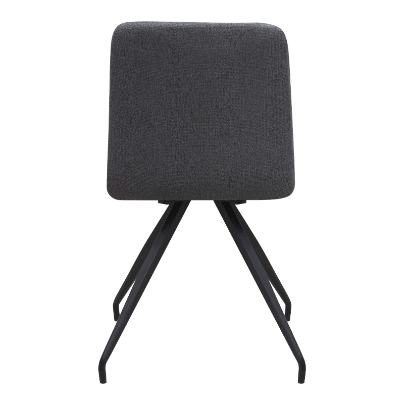 Καρέκλα τραπεζαρίας Bianca Megapap γκρι ύφασμα - μεταλλικό μαύρο πόδι 43x56x84εκ.