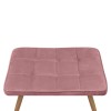Πολυθρόνα - Μπερζέρα με υποπόδιο Lily Megapap σάπιο μήλο βελούδο - μεταλλικό πόδι χρώμα φυσικό 70x62x98εκ.