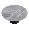 Τραπέζι Logan Megapap sintered stone - μέταλλο χρώμα γκρι εφέ μαρμάρου - μαύρο Ø120x72εκ.