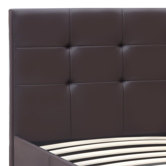 Κρεβάτι Sissy Megapap από τεχνόδερμα χρώμα καφέ 160x200εκ. Κρεβάτι Sissy Megapap από τεχνόδερμα χρώμα καφέ 160x200εκ.