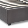 Κρεβάτι Kingston Megapap βελούδινο με αποθηκευτικό χώρο χρώμα ανθρακί 160x200εκ.