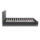 Κρεβάτι Flat Megapap υφασμάτινο χρώμα ανθρακί 160x200εκ. Κρεβάτι Flat Megapap υφασμάτινο χρώμα ανθρακί 160x200εκ.