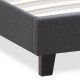Κρεβάτι Flat Megapap υφασμάτινο χρώμα ανθρακί 160x200εκ. Κρεβάτι Flat Megapap υφασμάτινο χρώμα ανθρακί 160x200εκ.