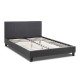 Κρεβάτι Flat Megapap υφασμάτινο χρώμα ανθρακί 150x200εκ. Κρεβάτι Flat Megapap υφασμάτινο χρώμα ανθρακί 150x200εκ.