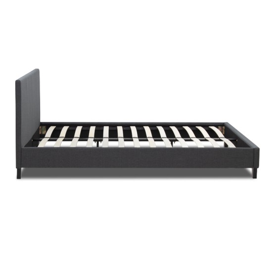 Κρεβάτι Flat Megapap υφασμάτινο χρώμα ανθρακί 150x200εκ. Κρεβάτι Flat Megapap υφασμάτινο χρώμα ανθρακί 150x200εκ.