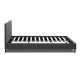 Κρεβάτι Flat Megapap υφασμάτινο χρώμα ανθρακί 150x200εκ. Κρεβάτι Flat Megapap υφασμάτινο χρώμα ανθρακί 150x200εκ.