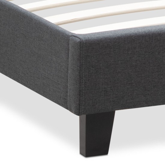 Κρεβάτι Flat Megapap υφασμάτινο χρώμα ανθρακί 150x200εκ. Κρεβάτι Flat Megapap υφασμάτινο χρώμα ανθρακί 150x200εκ.