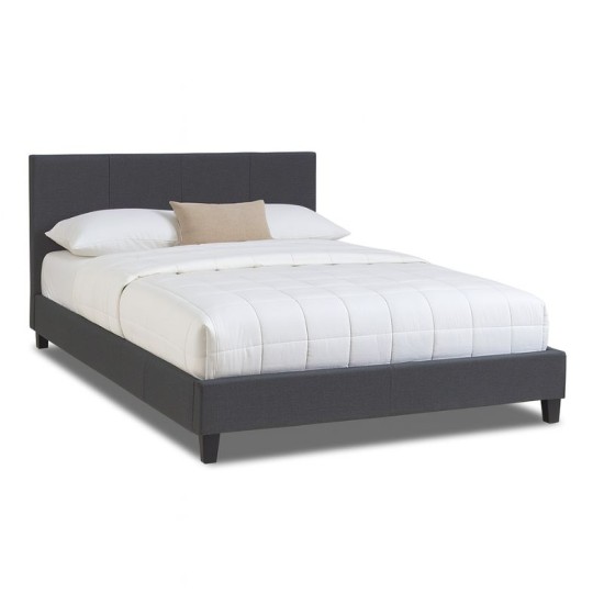 Κρεβάτι Flat Megapap υφασμάτινο χρώμα ανθρακί 140x190εκ. Κρεβάτι Flat Megapap υφασμάτινο χρώμα ανθρακί 140x190εκ.