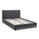 Κρεβάτι Flat Megapap υφασμάτινο χρώμα ανθρακί 140x190εκ. Κρεβάτι Flat Megapap υφασμάτινο χρώμα ανθρακί 140x190εκ.