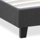 Κρεβάτι Flat Megapap υφασμάτινο χρώμα ανθρακί 140x190εκ. Κρεβάτι Flat Megapap υφασμάτινο χρώμα ανθρακί 140x190εκ.