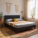Κρεβάτι Flat Megapap από τεχνόδερμα χρώμα μαύρο ματ 150x200εκ. Κρεβάτι Flat Megapap από τεχνόδερμα χρώμα μαύρο ματ 150x200εκ.