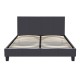 Κρεβάτι Flat Megapap από τεχνόδερμα χρώμα μαύρο ματ 150x200εκ. Κρεβάτι Flat Megapap από τεχνόδερμα χρώμα μαύρο ματ 150x200εκ.