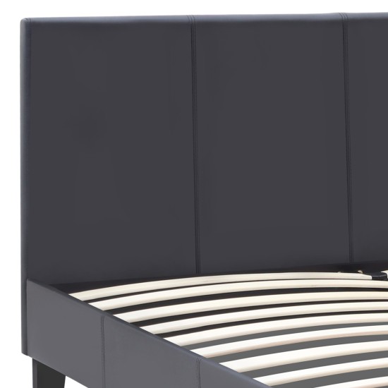 Κρεβάτι Flat Megapap από τεχνόδερμα χρώμα μαύρο ματ 150x200εκ. Κρεβάτι Flat Megapap από τεχνόδερμα χρώμα μαύρο ματ 150x200εκ.