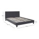 Κρεβάτι Flat Megapap από τεχνόδερμα χρώμα μαύρο ματ 150x200εκ. Κρεβάτι Flat Megapap από τεχνόδερμα χρώμα μαύρο ματ 150x200εκ.