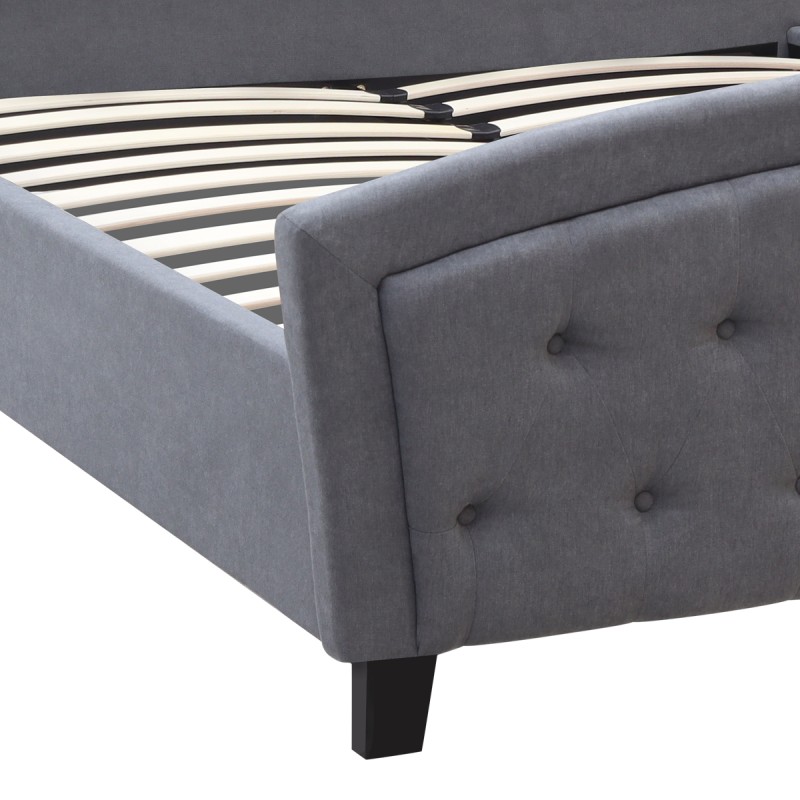 Κρεβάτι Alexia Megapap υφασμάτινο χρώμα γκρι 160x200εκ.