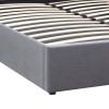 Κρεβάτι Renata Megapap υφασμάτινο με αποθηκευτικό χώρο χρώμα γκρι 160x200εκ.