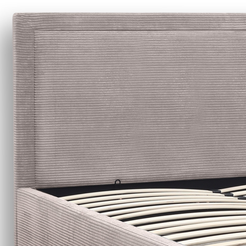 Κρεβάτι Velar Megapap υφασμάτινο με αποθηκευτικό χώρο χρώμα μόκα 160x200εκ.