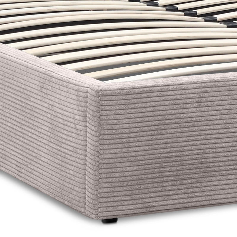 Κρεβάτι Velar Megapap υφασμάτινο με αποθηκευτικό χώρο χρώμα μόκα 160x200εκ.