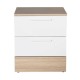 Κομοδίνo Base Megapap σε χρώμα λευκό - sonoma 45x40x52εκ.