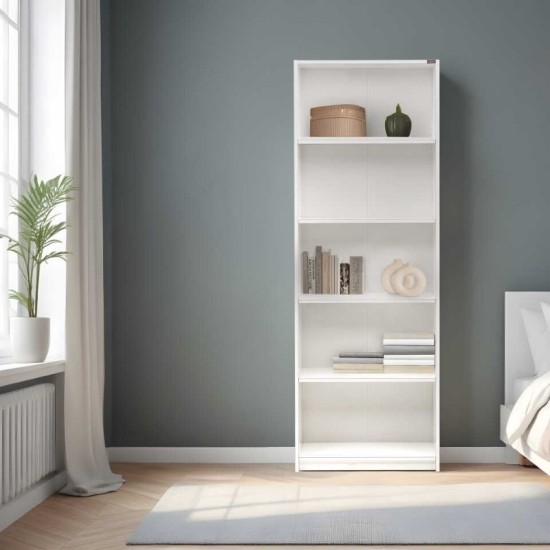 Βιβλιοθήκη μελαμίνης Max Megapap σε χρώμα λευκό 58x23x170εκ. Βιβλιοθήκη μελαμίνης Max Megapap σε χρώμα λευκό 58x23x170εκ.