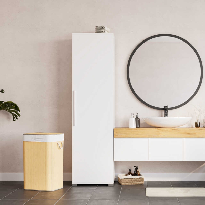 Ντουλάπα ρούχων - παπουτσοθηκη 16 ζευγών Diamond Megapap μονόφυλλη χρώμα λευκό gloss 50x35x187εκ.