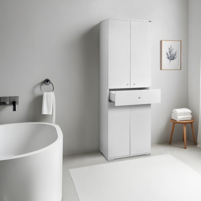 Ντουλάπα ρούχων Diamond Megapap δίφυλλη χρώμα λευκό gloss 60x38x187εκ.