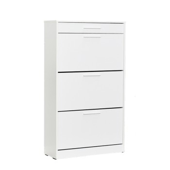 Παπουτσοθήκη Flat Megapap 18 ζεύγων χρώμα λευκό 75x29x128εκ.