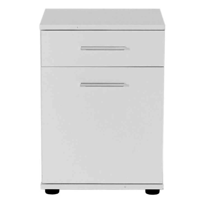 Κομοδίνο - Συρταριέρα γραφείου Trendline Megapap χρώμα λευκό 40x39x57εκ.