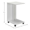 Βοηθητικό τραπέζι C-Shaped Megapap χρώμα λευκό gloss 35x45x65εκ.