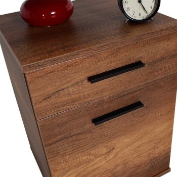 Κομοδίνο - Συρταριέρα γραφείου Trendline Megapap χρώμα καρυδί 40x39x57εκ.