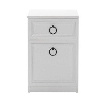 Κομοδίνο Hampton Megapap χρώμα λευκό 40x38x63εκ.