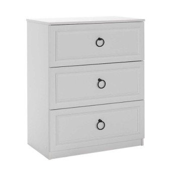 Συρταριέρα Hampton Megapap χρώμα λευκό 72x44x93εκ.