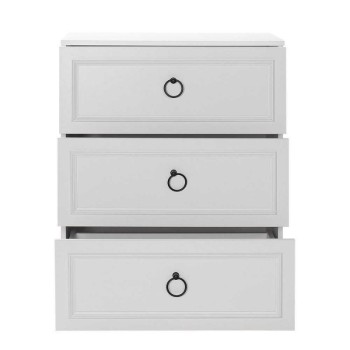 Συρταριέρα Hampton Megapap χρώμα λευκό 72x44x93εκ.