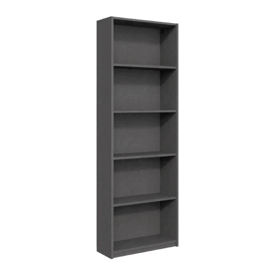 Βιβλιοθήκη μελαμίνης Max Megapap χρώμα ανθρακί 58x23x170εκ. Βιβλιοθήκη μελαμίνης Max Megapap χρώμα ανθρακί 58x23x170εκ.