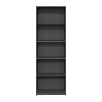 Βιβλιοθήκη Max Megapap χρώμα ανθρακί 58x23x170εκ.