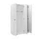 Ντουλάπα ρούχων Hampton Megapap τρίφυλλη χρώμα λευκό 103x52x185εκ.