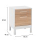 Κομοδίνο London Megapap χρώμα λευκό - oak 45x41x60εκ. Κομοδίνο London Megapap χρώμα λευκό - oak 45x41x60εκ.