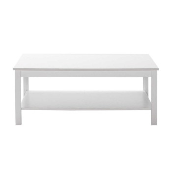 Τραπεζάκι σαλονιού Rustic Megapap χρώμα λευκό 103x60x40εκ.
