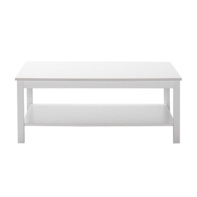 Τραπεζάκι σαλονιού Rustic Megapap χρώμα λευκό 103x60x40εκ.