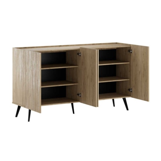 Μπουφές Luna Megapap χρώμα florida oak 180x43x100εκ. Μπουφές Luna Megapap χρώμα oak 180x43x100εκ.