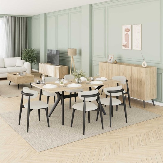 Μπουφές Luna Megapap χρώμα florida oak 180x43x100εκ. Μπουφές Luna Megapap χρώμα oak 180x43x100εκ.