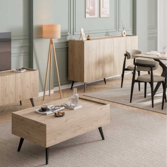 Μπουφές Luna Megapap χρώμα florida oak 180x43x100εκ. Μπουφές Luna Megapap χρώμα oak 180x43x100εκ.