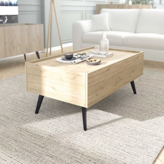 Τραπεζάκι σαλονιού Luna Megapap χρώμα florida oak 102x61x44εκ. Τραπεζάκι σαλονιού Luna Megapap χρώμα oak 102x61x44εκ.